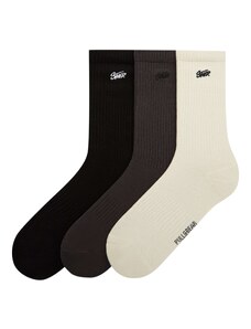 Pull&Bear Къси чорапи графитено сиво / черно / естествено бяло