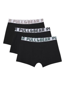 Pull&Bear Боксерки кафяв меланж / елхово зелено / черно / бяло