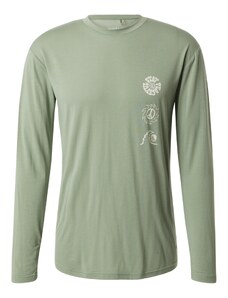 QUIKSILVER Функционална тениска 'COASTAL RUN' бежово / светлозелено