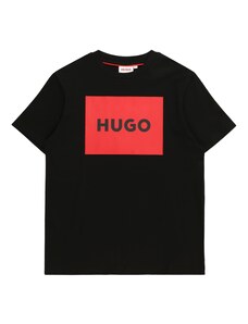 HUGO Тениска червено / черно