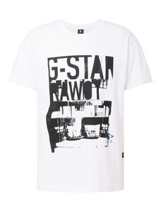 G-Star RAW Тениска 'Underground' черно / бяло