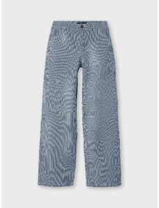Панталон за момиче LMTD NLFRICTE WIDE PANT, Бяло/Синьо Рае/Dress Blues/With Strip