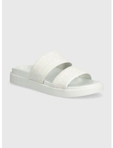 Чехли Calvin Klein FLAT SLIDE EPI MONO в бяло HW0HW01957