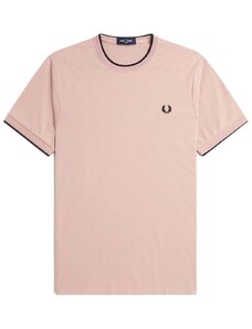 FRED PERRY T-Shirt M1588-Q124 u89 dark pink / dusty rose / black