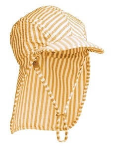 Детска шапка Liewood Lusio Seersucker Sun Hat в жълто с десен