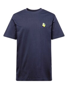 SELECTED HOMME Тениска 'Garland' нощно синьо / жълто / зелено