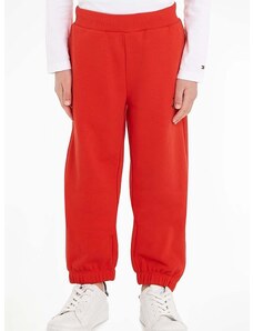 Детски спортен панталон Tommy Hilfiger в червено с апликация