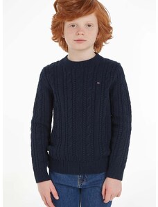 Детски пуловер Tommy Hilfiger в черно