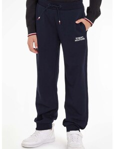 Детски спортен панталон Tommy Hilfiger в тъмносиньо с апликация
