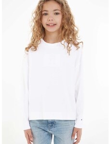 Детска блуза с дълги ръкави Tommy Hilfiger в бяло