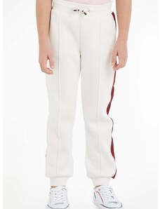 Детски спортен панталон Tommy Hilfiger в бяло с апликация