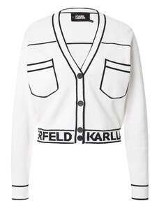 Karl Lagerfeld Плетена жилетка черно / бяло