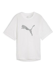 PUMA Функционална тениска 'EVOSTRIPE' камък / бяло