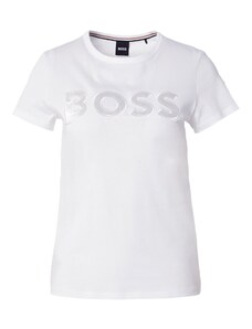 BOSS Тениска 'Eventsa' светлобежово / мръсно бяло