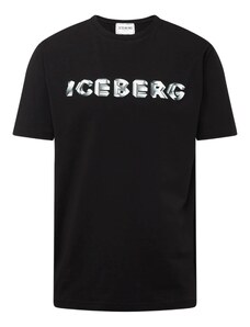ICEBERG Тениска сиво / черно / бяло