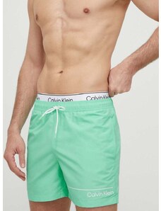 Плувни шорти Calvin Klein в зелено KM0KM00957