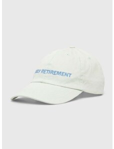 Памучна шапка с козирка On Vacation в бяло с апликация