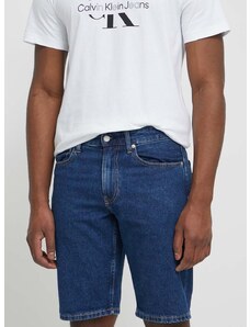 Дънков къс панталон Calvin Klein Jeans в тъмносиньо J30J324870