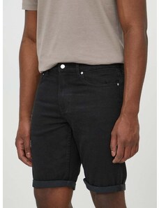 Дънков къс панталон Calvin Klein Jeans в черно J30J324872
