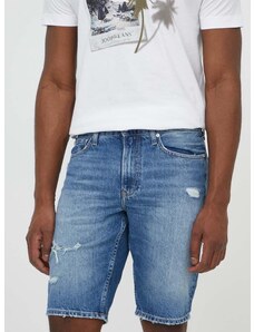 Дънков къс панталон Calvin Klein Jeans в синьо J30J324878