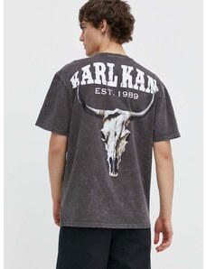 Памучна тениска Karl Kani в сиво