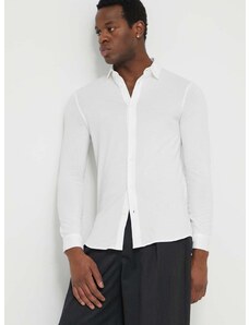 Памучна риза Armani Exchange мъжка в бяло със стандартна кройка с класическа яка 3DZCHQ ZJ8EZ