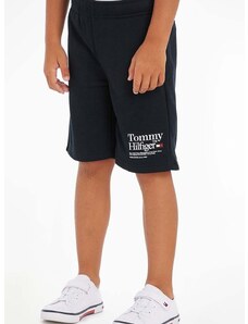 Детски къси панталони Tommy Hilfiger в тъмносиньо с регулируема талия