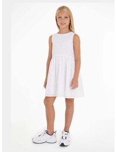 Детска рокля Tommy Hilfiger в бяло къс модел разкроен модел