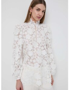 Блуза Luisa Spagnoli в бяло с изчистен дизайн