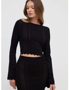 Пуловер Guess ADALINE дамски в черно от лека материя W4GR08 Z2U00