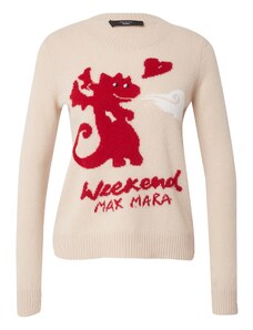 Weekend Max Mara Пуловер 'ADELCHI' бежово / червено / черно / бяло