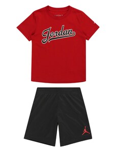 Jordan Комплект 'FLIGHT' огнено червено / черно / бяло