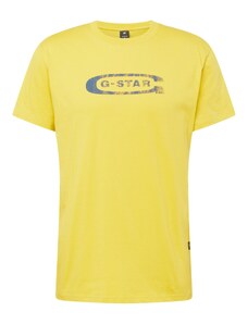 G-Star RAW Тениска 'Old School' нейви синьо / лимоненожълто
