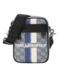 Karl Lagerfeld Чанта за през рамо тип преметка 'KLASSIK' кобалтово синьо / сиво / черно / бяло