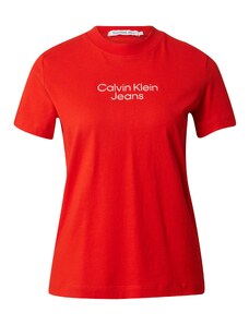 Calvin Klein Jeans Тениска червено / бяло