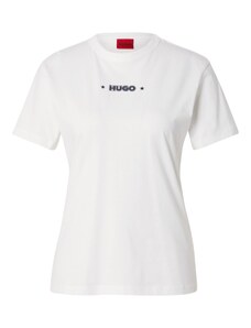 HUGO Тениска 'Damacia 1' нейви синьо / бяло