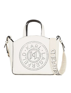 KARL LAGERFELD Чанта K/Circle Sm Tote Perforated 241W3069 a110 off white