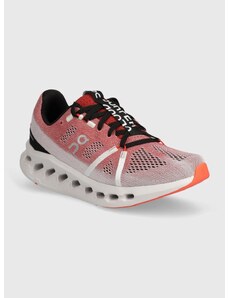 Обувки за бягане On-running Cloudsurfer в червено