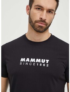 Спортна тениска Mammut Mammut Core в черно с принт