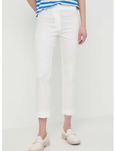 Панталон Weekend Max Mara в бяло с кройка тип цигара, висока талия 2415131032600