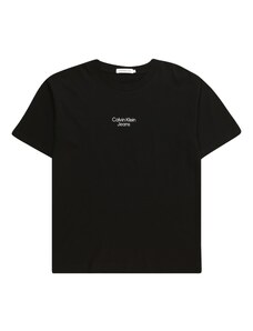 Calvin Klein Jeans Тениска 'SERENITY' аквамарин / циан / черно / бяло