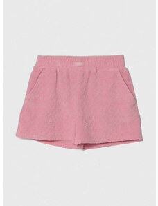 Детски къси панталони Guess в розово с изчистен дизайн