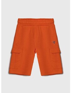 Детски къси панталони Guess в оранжево с регулируема талия