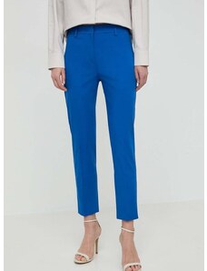 Панталон Weekend Max Mara в синьо с кройка тип цигара, висока талия 2415131032600