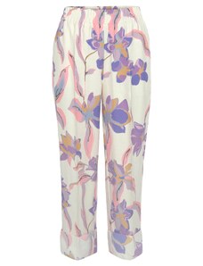 LASCANA Панталон пижама бежово / лилав / розово