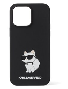 Karl Lagerfeld Калъф за смартфон ' iPhone 14 Pro Max' черно / бяло