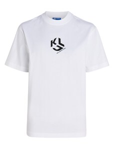 KARL LAGERFELD JEANS Тениска черно / бяло