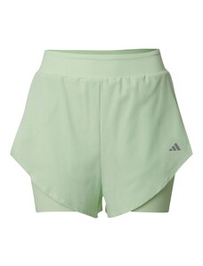 ADIDAS PERFORMANCE Спортен панталон 'Designed For Training Heat.Rdy Hiit 2In1' пастелно зелено / сребърно