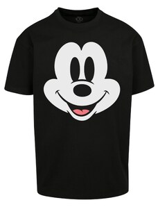 MT Upscale Тениска 'Disney 100 Mickey Face' гренадин / черно / бяло