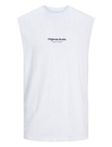 JACK & JONES Тениска 'VESTERBRO' черно / бяло